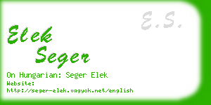 elek seger business card